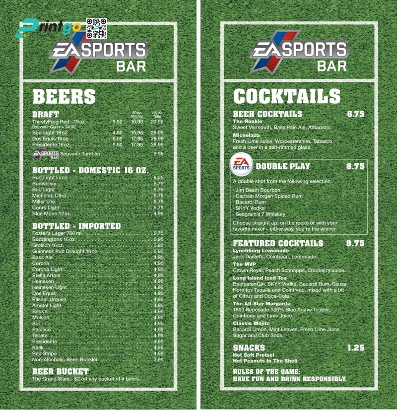 Menu World Cup chỉn chu