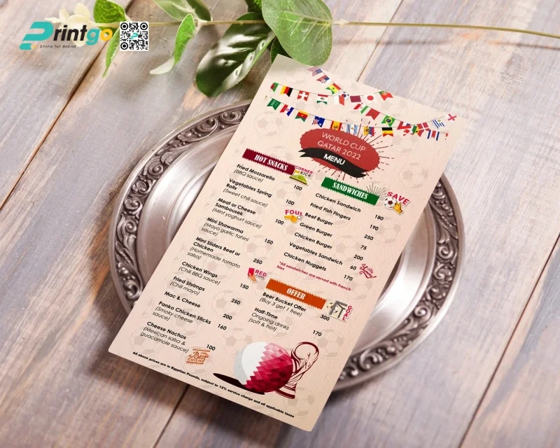 Menu World Cup cao cấp