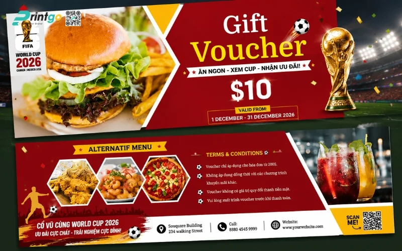 Mô hình phù hợp với voucher World Cup 2026 dạng QR/Digital