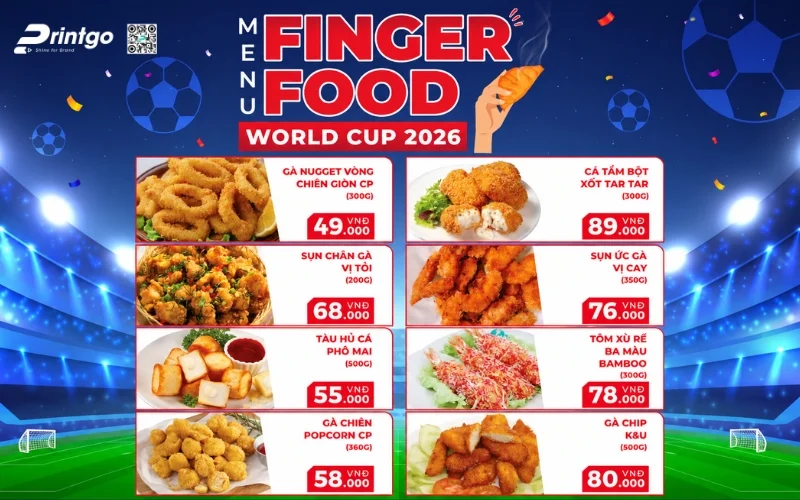 Thiết kế menu World Cup tối ưu hành vi gọi món