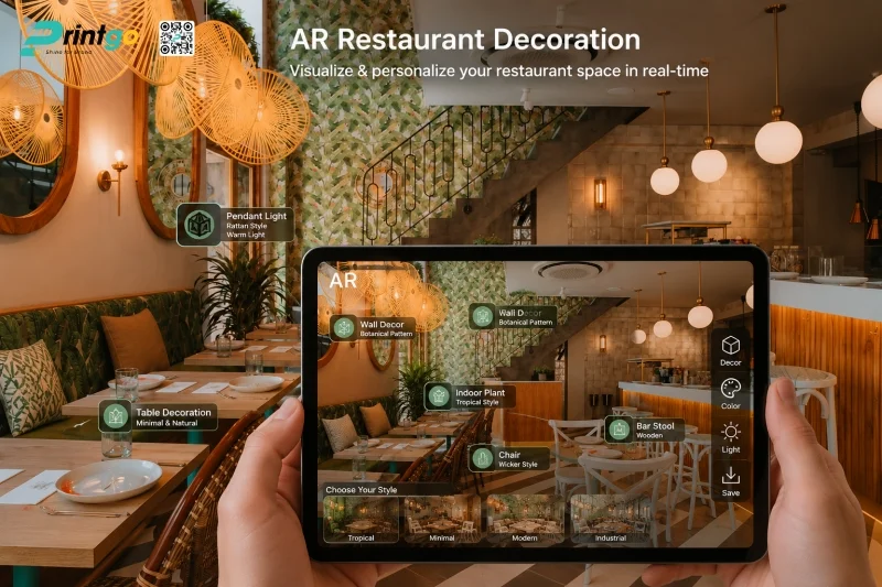 AR trong trang trí và trải nghiệm không gian nhà hàng phong phú
