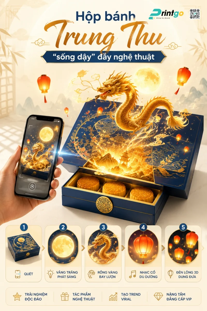 Hộp bánh Trung Thu "sống dậy" đầy nghệ thuật