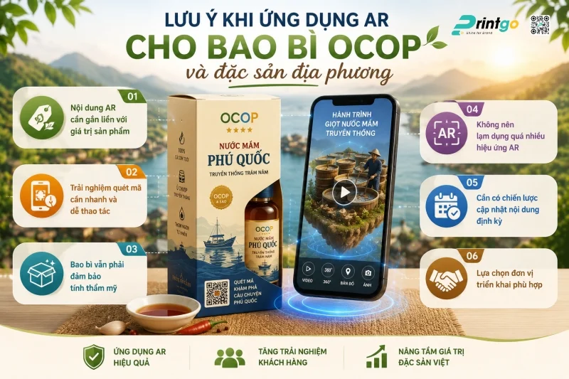 Lưu ý khi ứng dụng AR cho bao bì OCOP và đặc sản địa phương