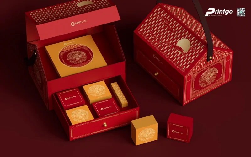 Hộp trung thu với quy cách hộp ngôi nhà