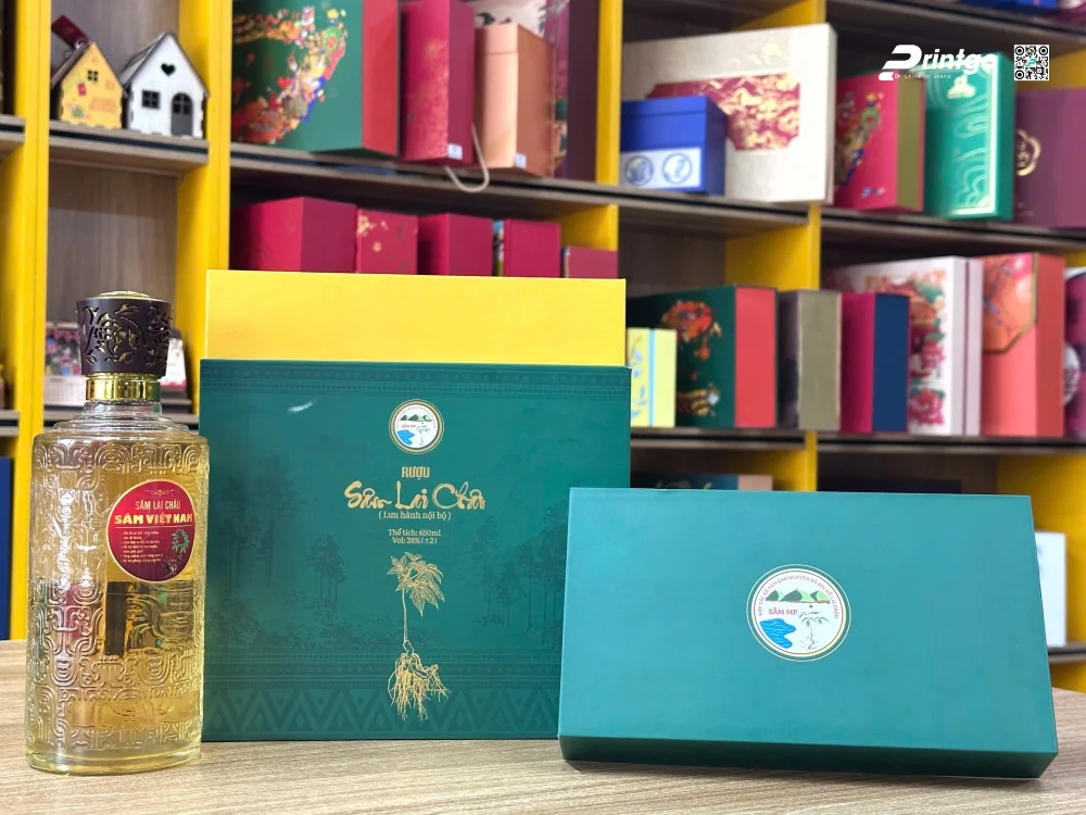 Hộp đựng rượu sâm Lai Châu sử dụng Quy cách hộp âm dương