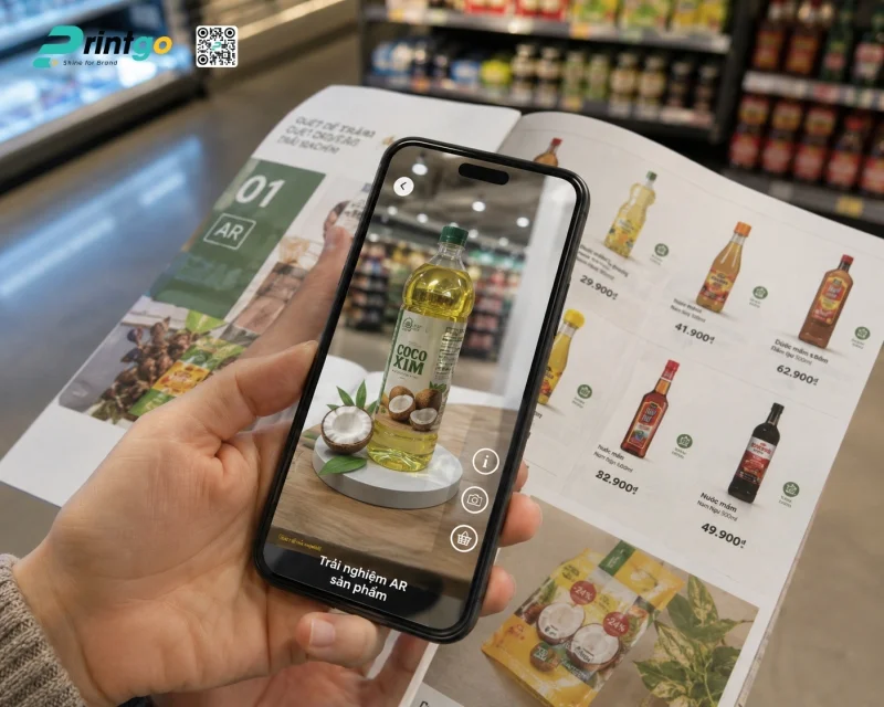 AR trên catalogue, poster và brochure marketing hiệu quả trực quan