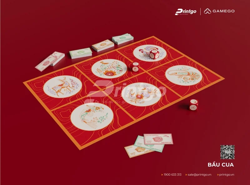 Mẫu hộp Boardgame: Thiết Kế Cá Nhân Hóa - Lan Tỏa Bản Sắc: Bầu cua