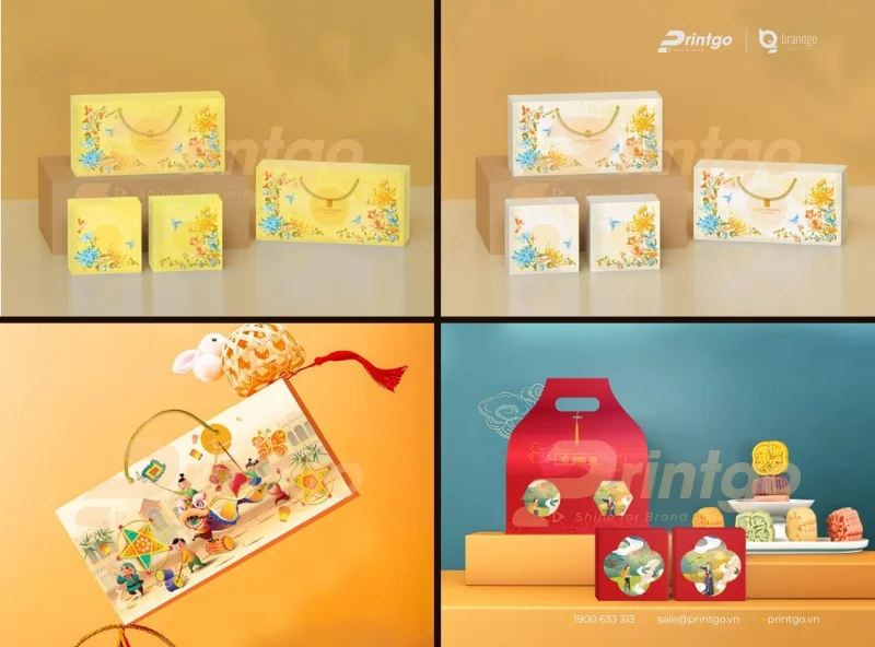 mẫu hộp 2 bánh được thiết kế tối giản nhưng không kém phần sang trọng