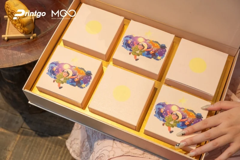 Mẫu hộp trung thu giấy Ivory bắt mắt