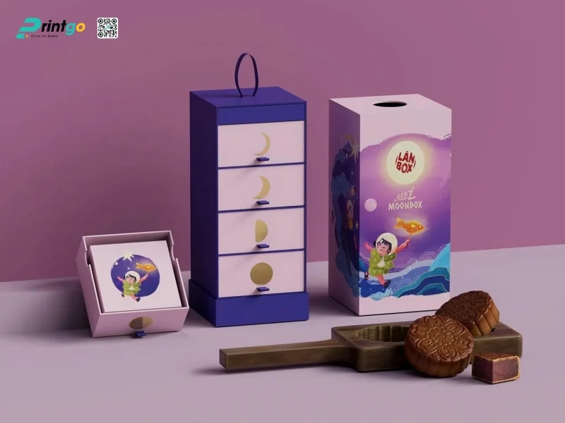 Mẫu hộp trung thu carton lạnh sáng tạo