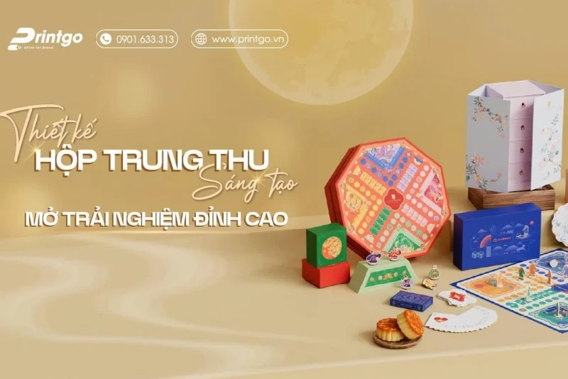 Thiết kế hộp trung thu sáng tạo mở trải nghiệm đỉnh cao cùng Printgo
