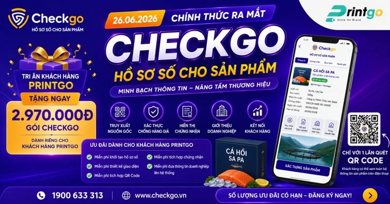 [TRI ÂN KHÁCH HÀNG] Tặng Ngay Gói "Hồ Sơ Số Sản Phẩm" Checkgo Trị Giá 2.970.000Đ