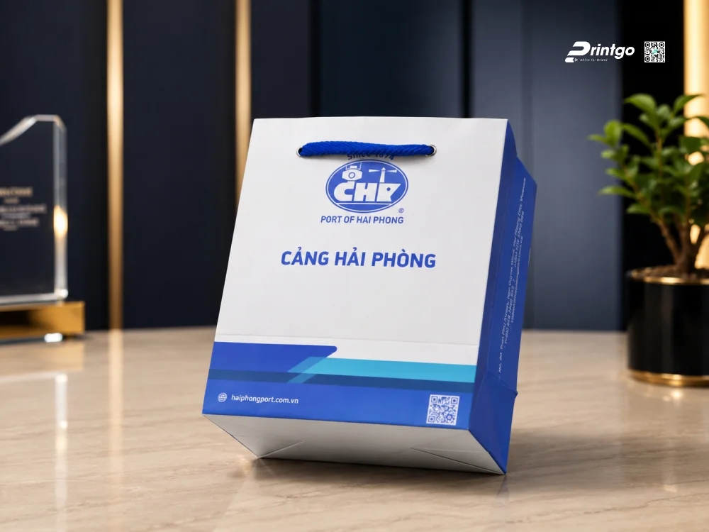 Lớp ngoài cùng của bộ sản phẩm là chiếc túi giấy đồng bộ