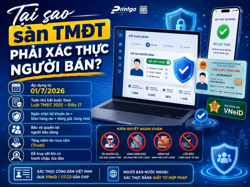 Tại sao sàn TMĐT phải xác thực người bán trước khi mở gian hàng?