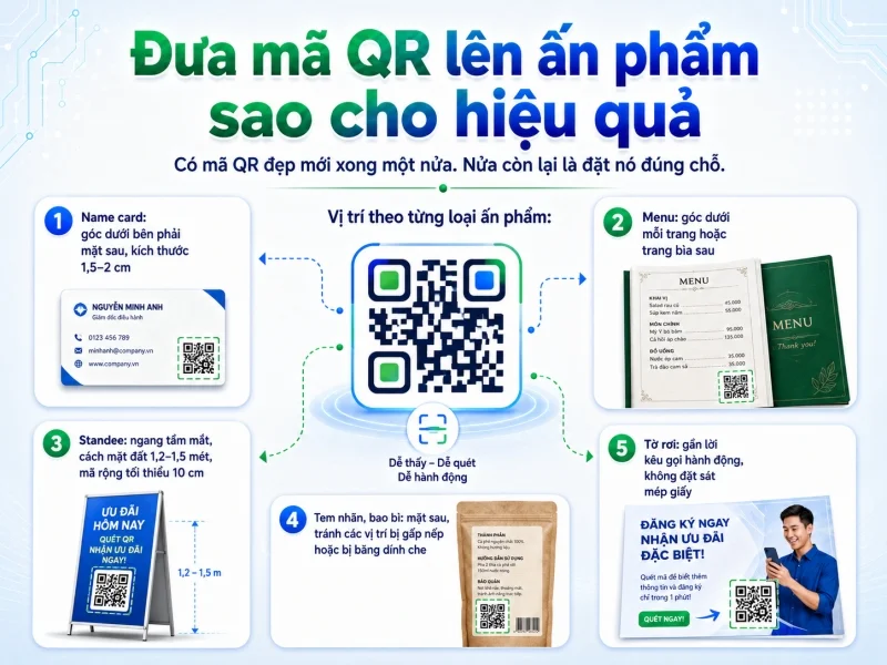 Đưa mã QR lên ấn phẩm sao cho hiệu quả