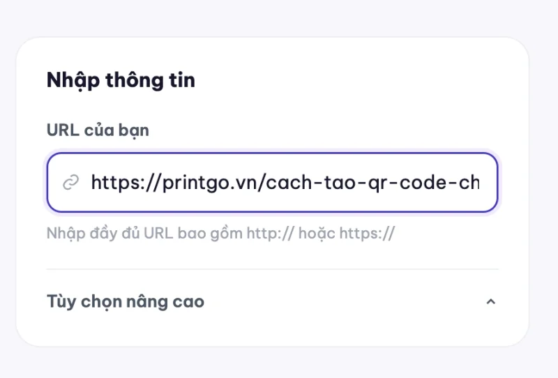dán link để tạo mã qr trực tuyến miễn phí