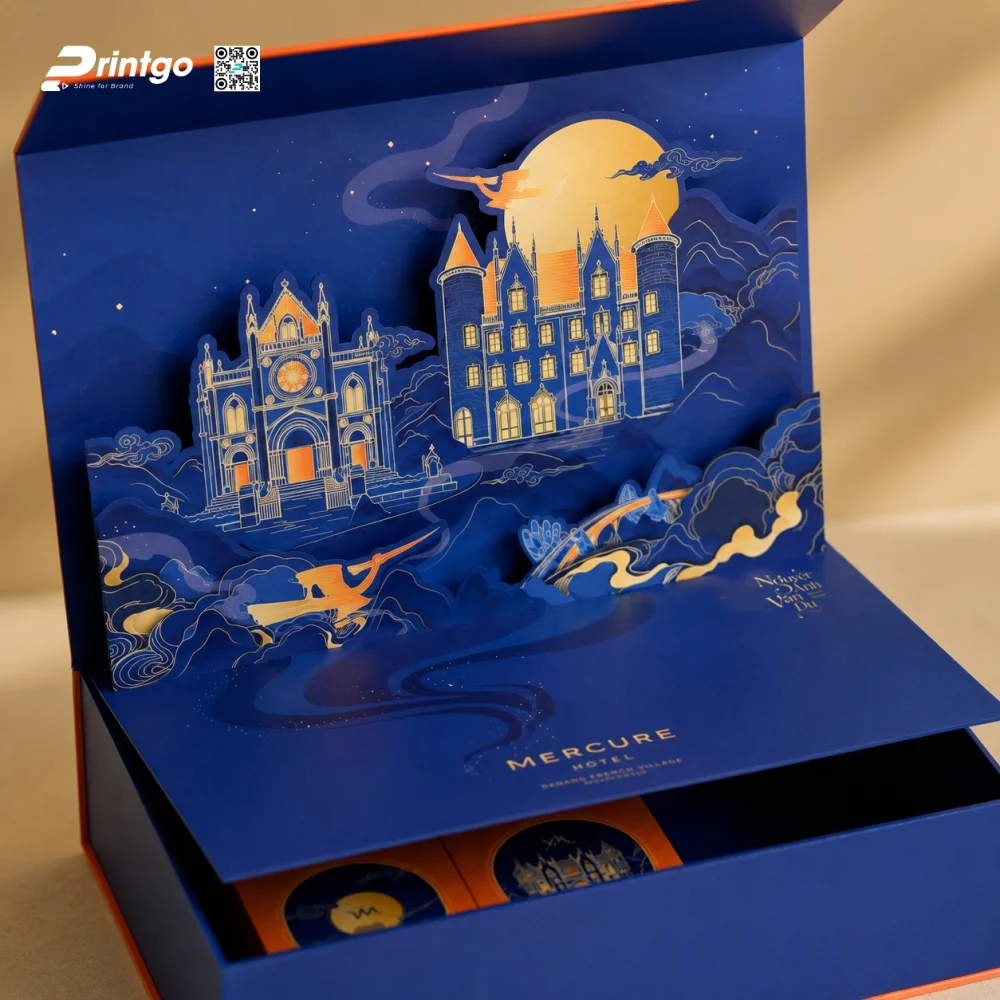 Hộp trung thu với Khoảnh Khắc "Bung Nở" – Popup 3D Bên Trong Nắp Hộp