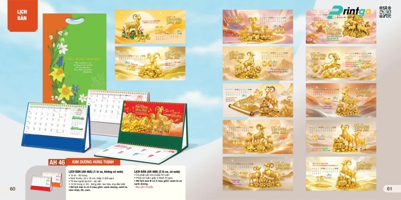 Lịch để bàn An Hảo 2027: Kim dương hưng thịnh