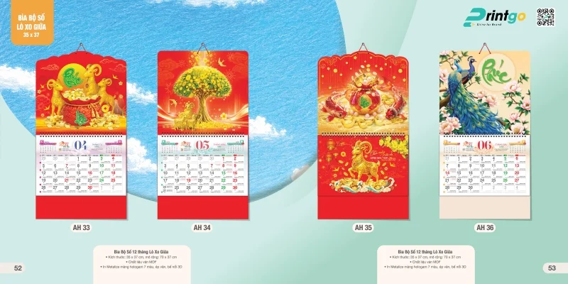 Bìa lò xo giữa – khánh lịch: Phúc - Lộc