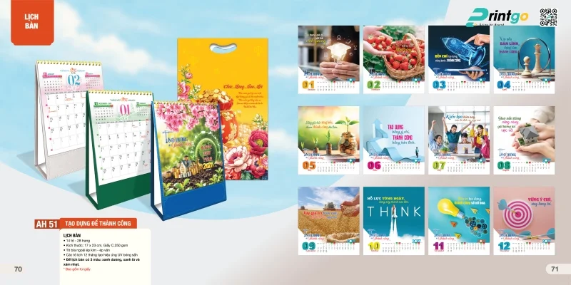 Lịch để bàn An Hảo 2027: Tạo dựng để thành công