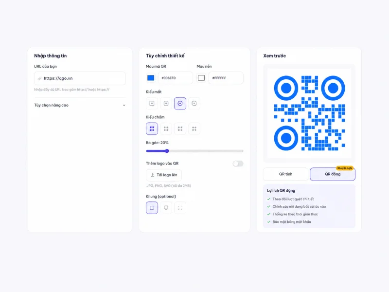 Bước 2: Truy cập QGO và Chọn loại đường dẫn