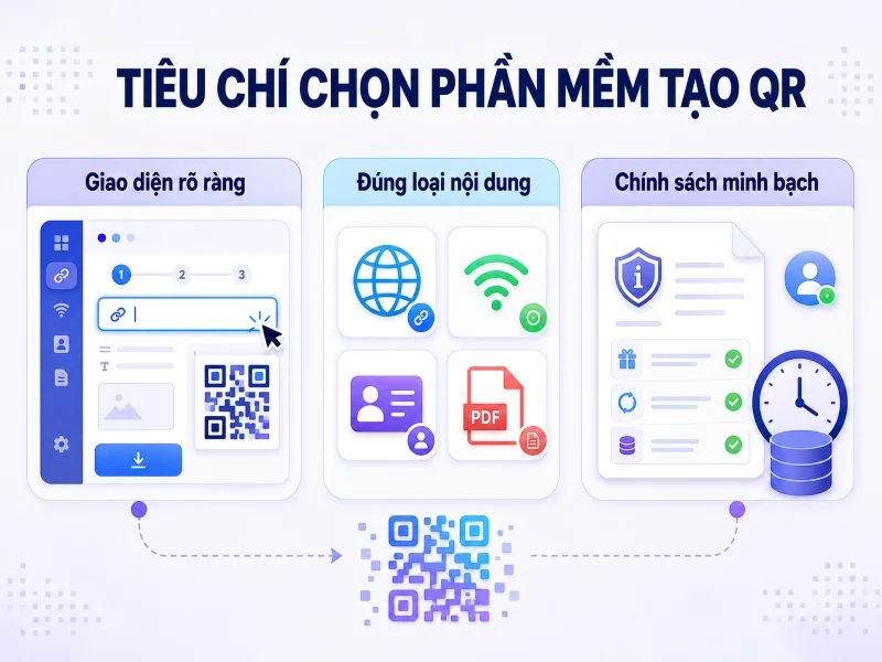 Tiêu chí lựa chọn phần mềm tạo mã QR phù hợp