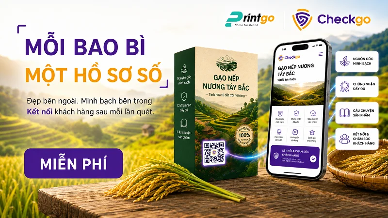 Mỗi bao bì – Một Hồ sơ số: Printgo miễn phí số hóa sản phẩm cho khách hàng in bao bì, tem nhãn