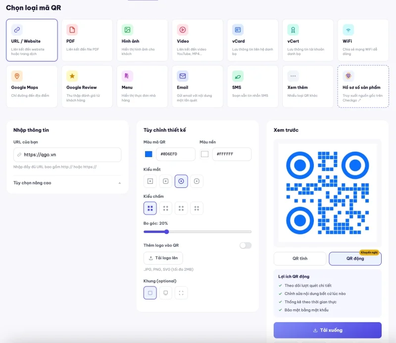 QR Generator: hơn 10 loại mã QR, tạo trong vài giây
