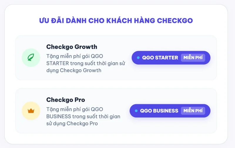 Ưu đãi đặc biệt cho khách hàng Checkgo