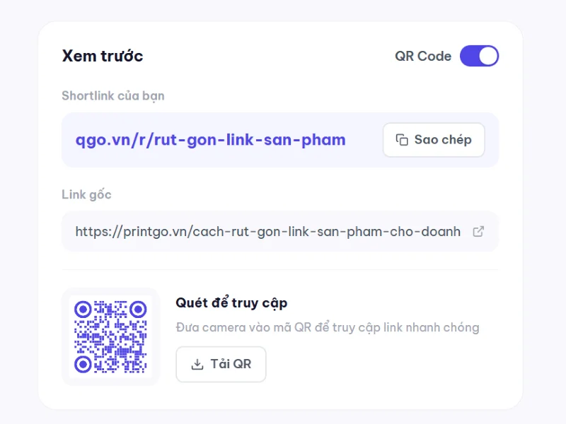 Bước 5: Tạo, kiểm tra và chia sẻ Shortlink