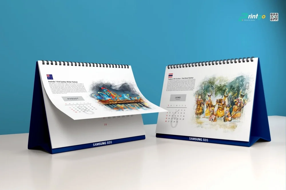 Lịch để bàn 2027 (Chữ A, Chữ M)