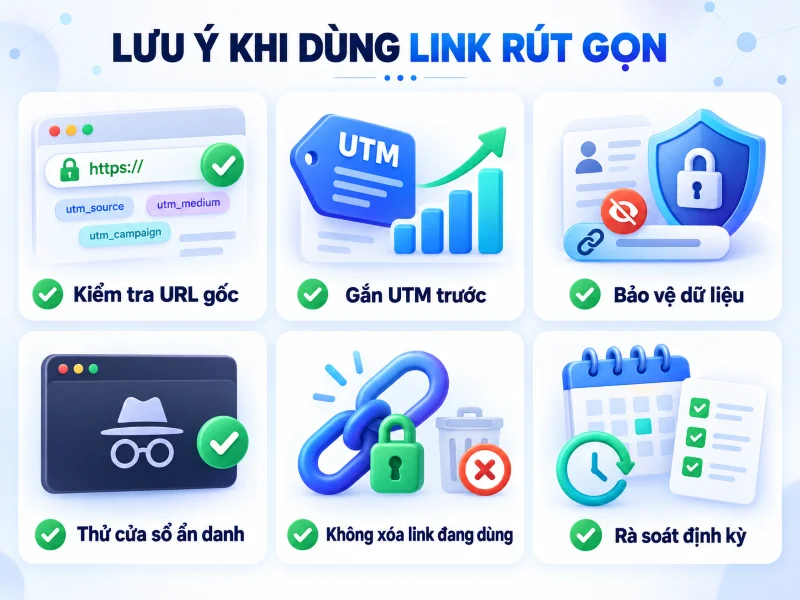 Những lưu ý khi sử dụng công cụ rút gọn link