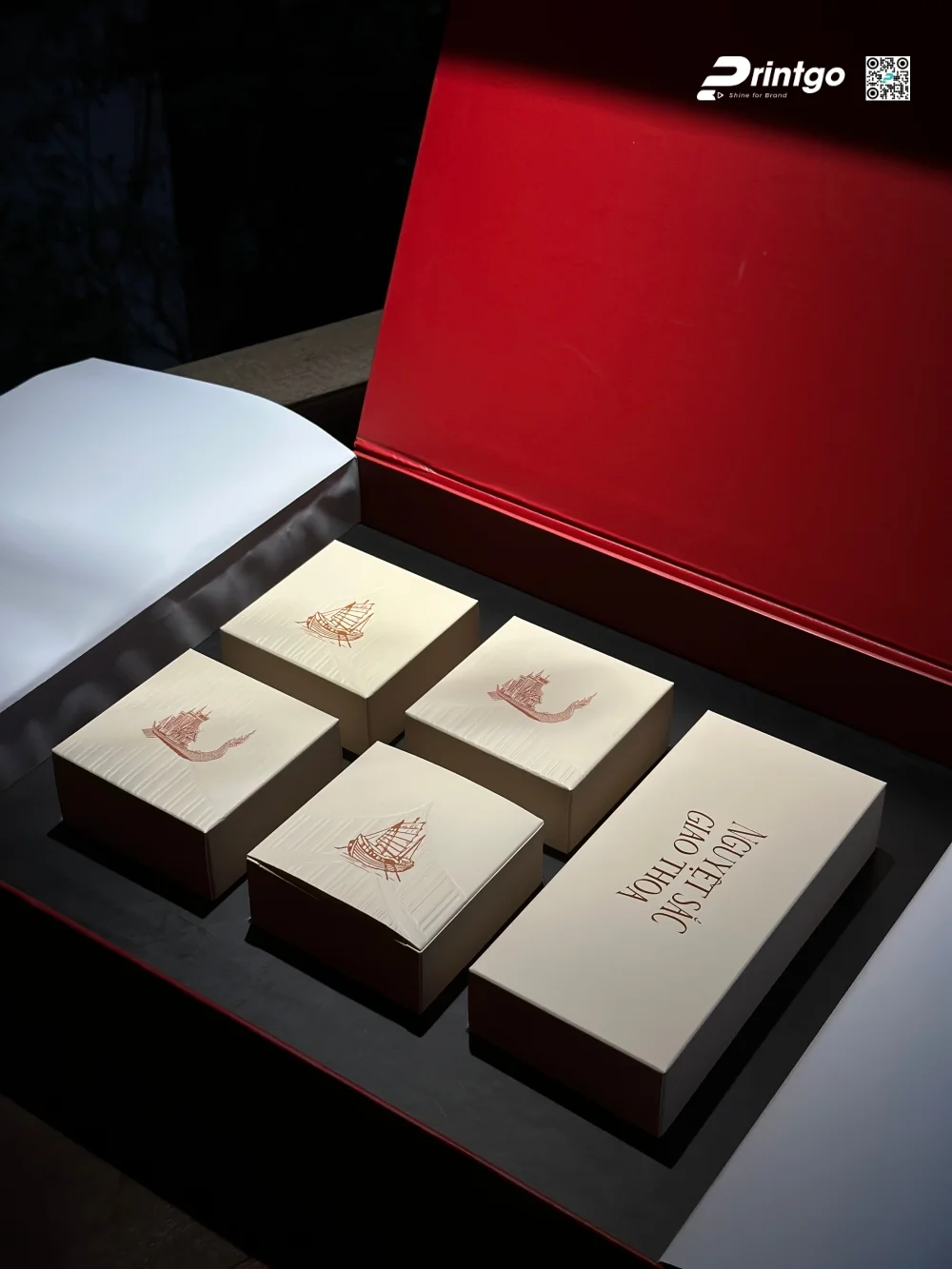 Gia công sau in hoàn thiện bề mặt sản phẩm: thúc chìm