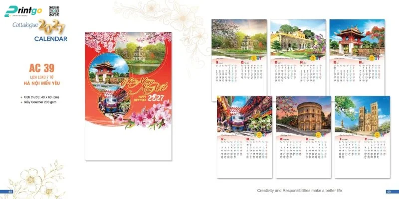 Lịch Tết Á Châu 2027: Hà Nội mến yêu