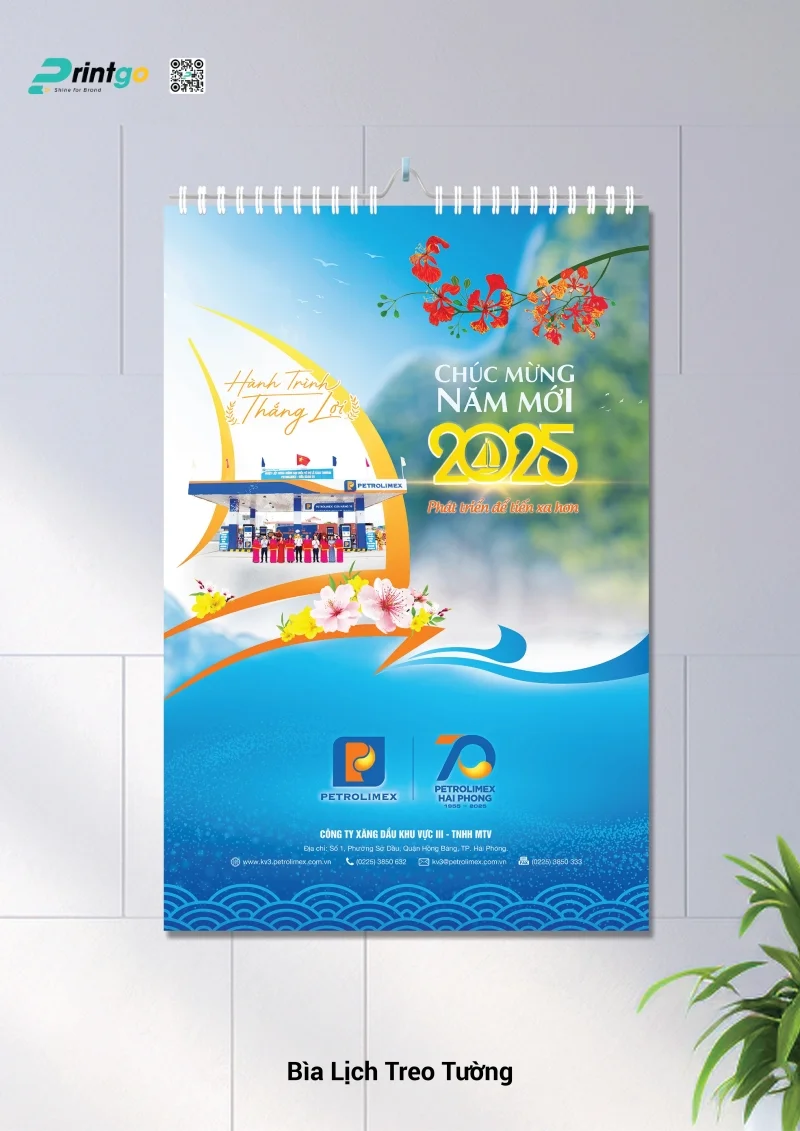 Mẫu lịch treo tường ngành dầu khí