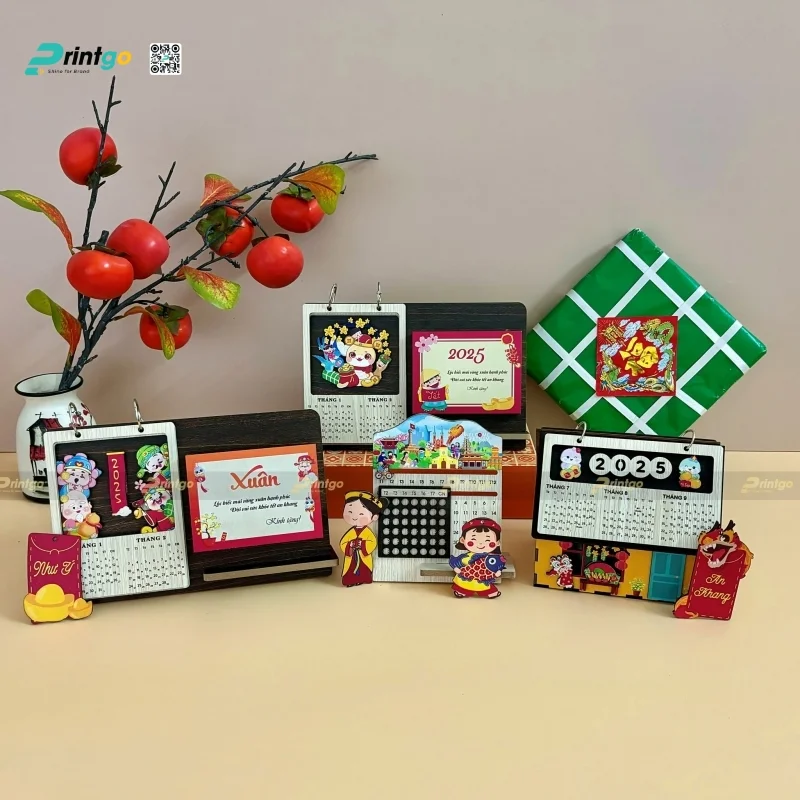 Mẫu lịch Tết dầu khí cao cấp, thiết kế riêng