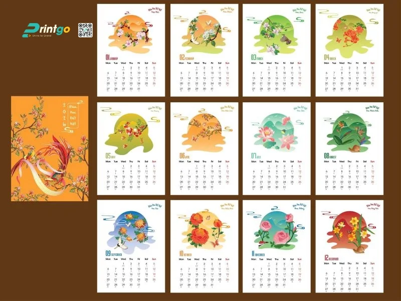 Lịch 12 tháng mới nhất 