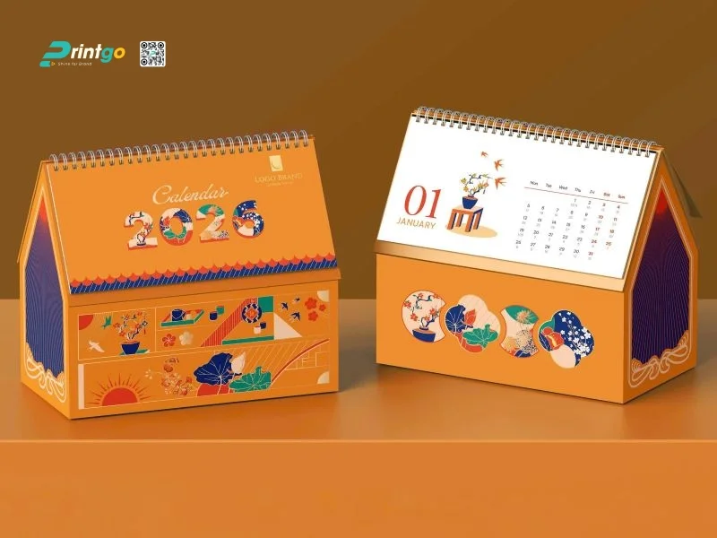 Thiết kế lịch hình ngôi nhà