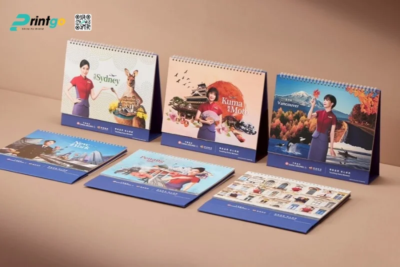 Mẫu lịch để bàn ngành hàng không