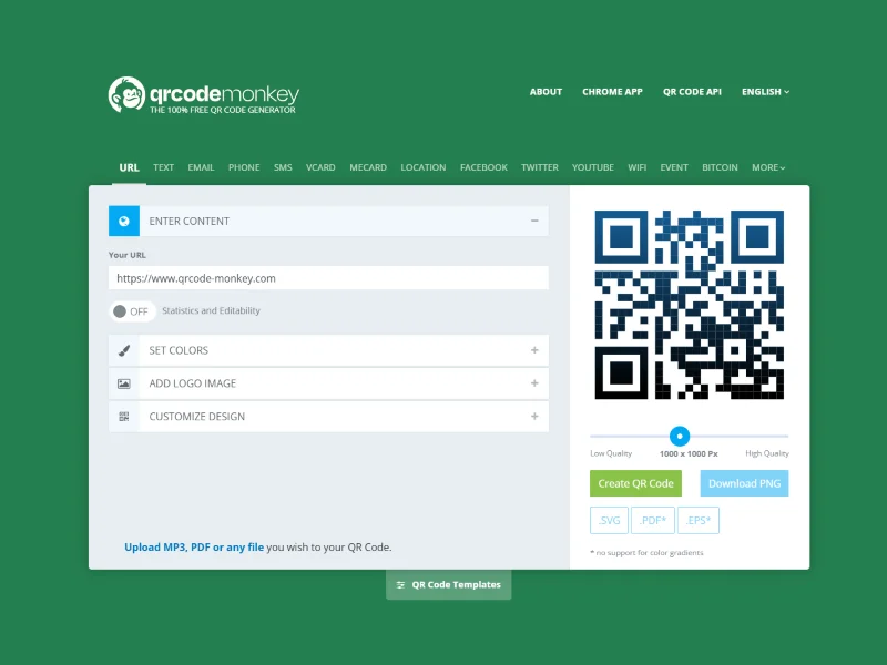 Top 3. QRCode Monkey – phù hợp với QR tĩnh dùng để in