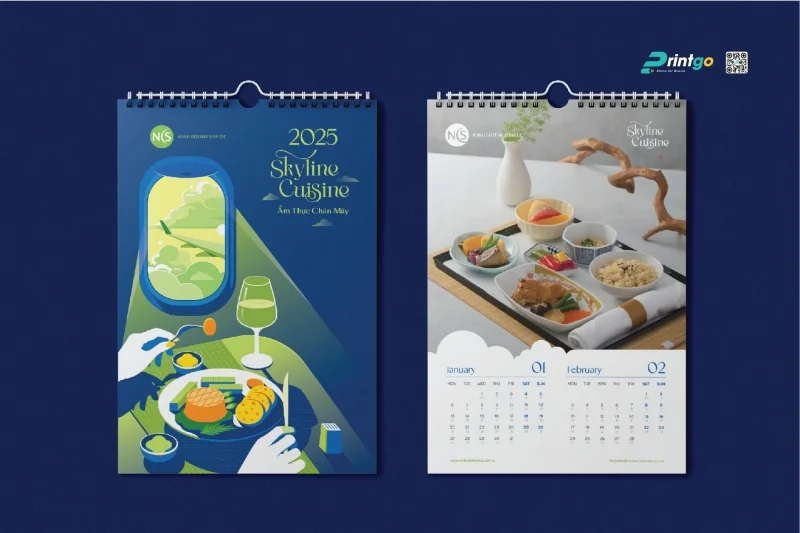 Mẫu lịch treo tường ngành hàng không