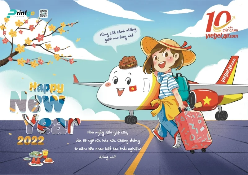 Mẫu lịch treo tường ngành hàng không