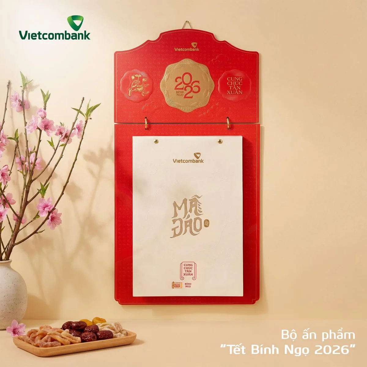 Mẫu lịch Tết ngân hàng phong cách hiện đại, tối giản