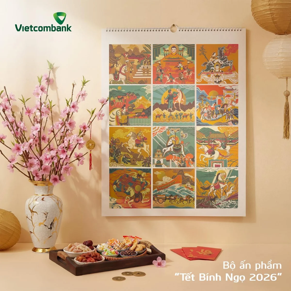 Mẫu lịch Tết ngân hàng mang bản sắc văn hóa
