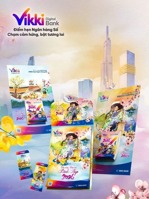 Mẫu lịch Tết ngân hàng chủ đề tài lộc – thịnh vượng