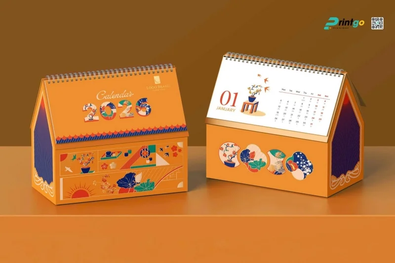 Mẫu lịch Tết dầu khí cao cấp, thiết kế riêng