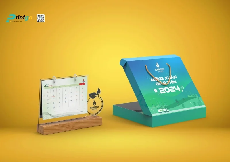 Mẫu lịch Tết dầu khí cao cấp, thiết kế riêng