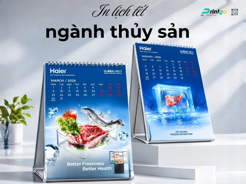 Lịch Tết ngành thủy sản: 20+ mẫu thiết kế ấn tượng, đậm dấu ấn thương hiệu