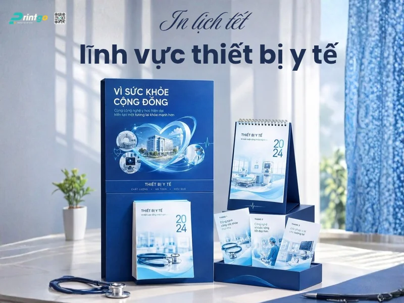 Lịch Tết lĩnh vực thiết bị y tế trang trọng và độc đáo