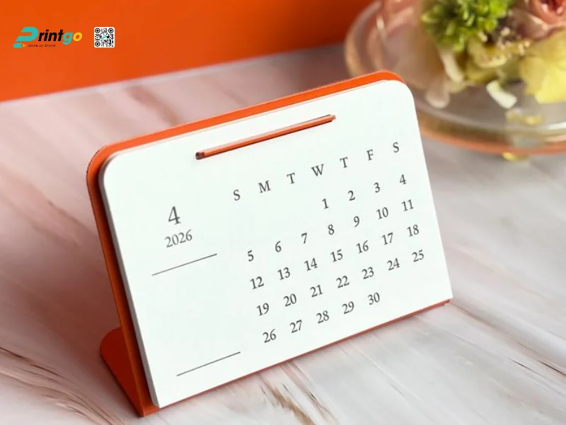 Lịch để bàn ngành thủy sản tối giản